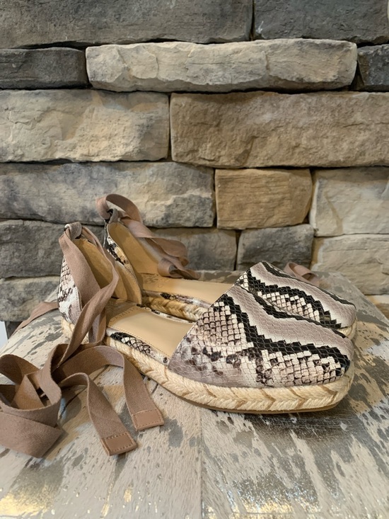 Vince Camuto Shoes - Vince Camuto Jeliany Snakeskin Print Ankle Wrap Espadrille Sandals